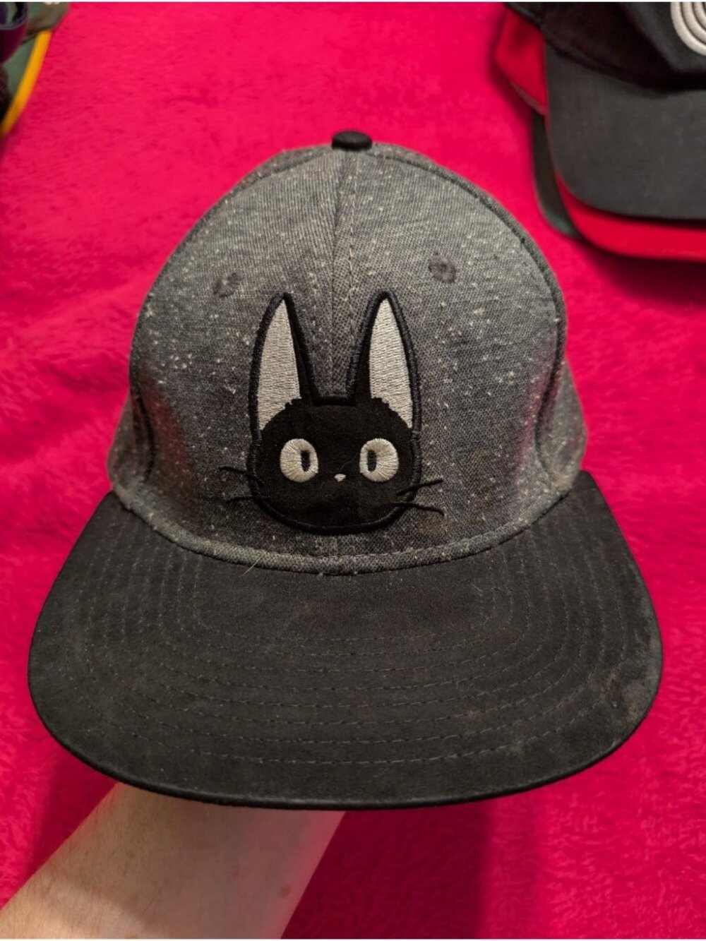 Studio Ghibli Kikis Delivery Service Jiji Cat Hat Grey Anime Snapback BioWorld